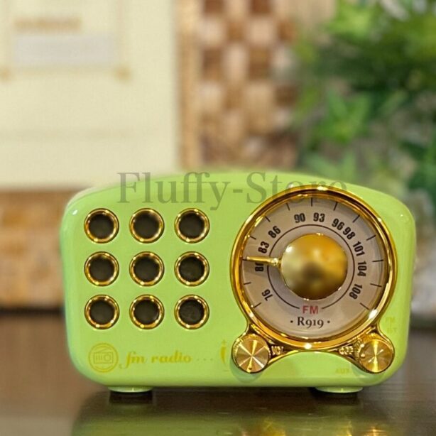 レトロ FMラジオ（ライトグリーン）