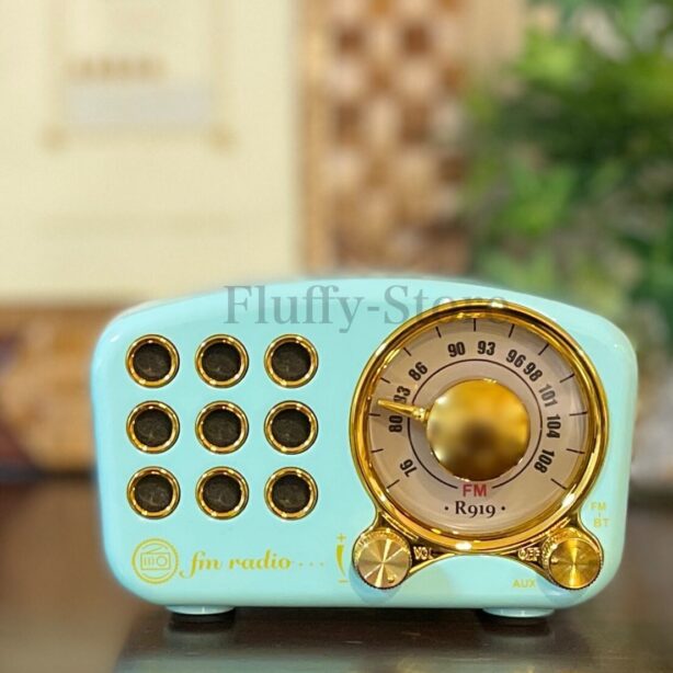 レトロ FMラジオ（ライトブルー）